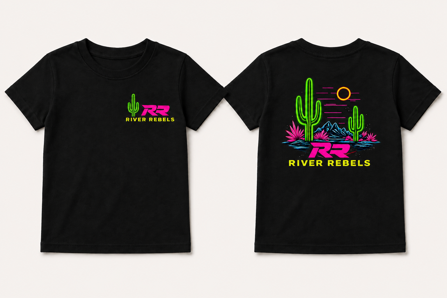 River Rebels Tee - Neon Desert